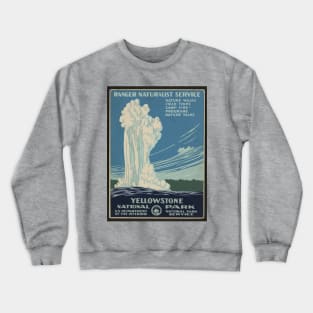 Vintage Yellowstone National Park Poster Crewneck Sweatshirt